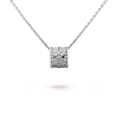 [⭐JeweliWhal]COLLIER EN DIAMANT PENDENTIF EN ARGENT PERLEE