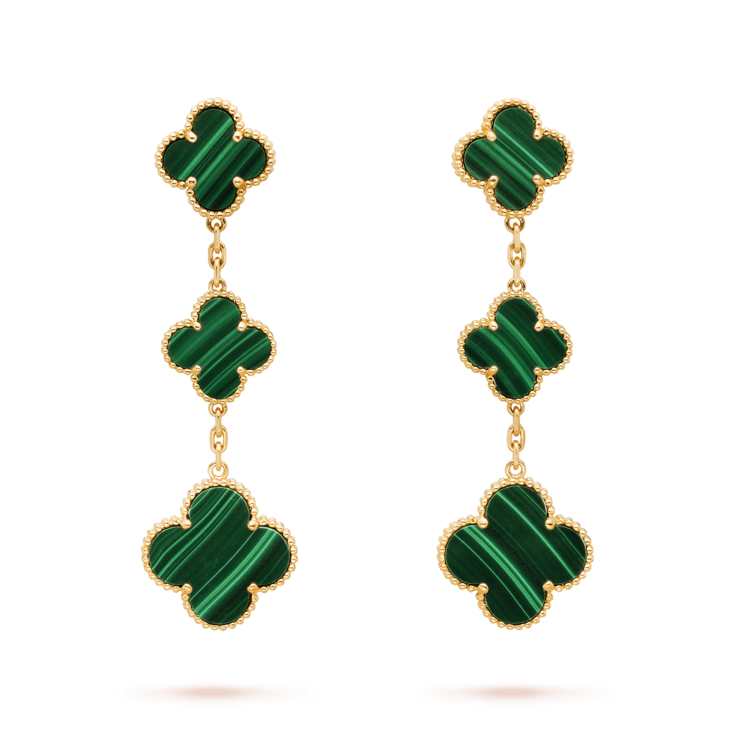 [⭐JeweliWhal]CLOVER MALACHITE 3 MOTIFS OR