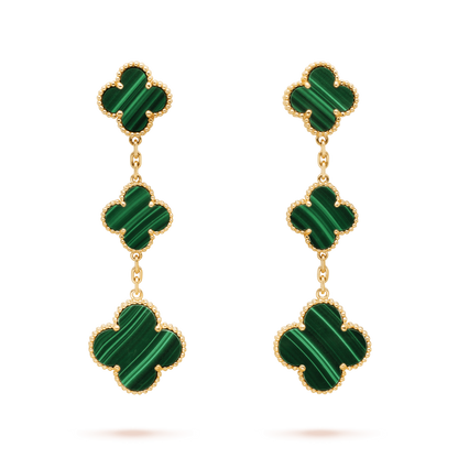 [⭐JeweliWhal]CLOVER MALACHITE 3 MOTIFS OR