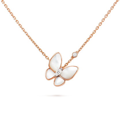 [⭐JeweliWhal]COLLIER DIAMANT PAPILLON NACRE