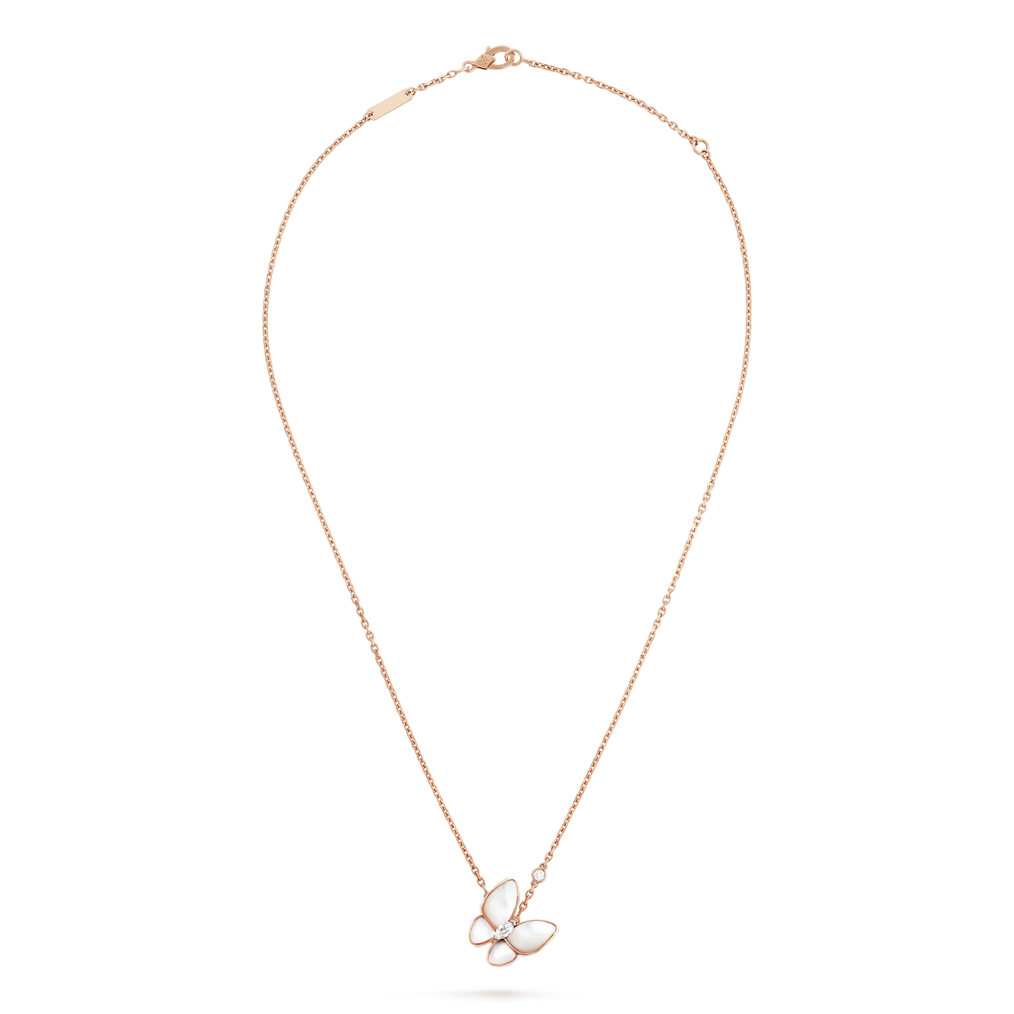 [⭐JeweliWhal]COLLIER DIAMANT PAPILLON NACRE