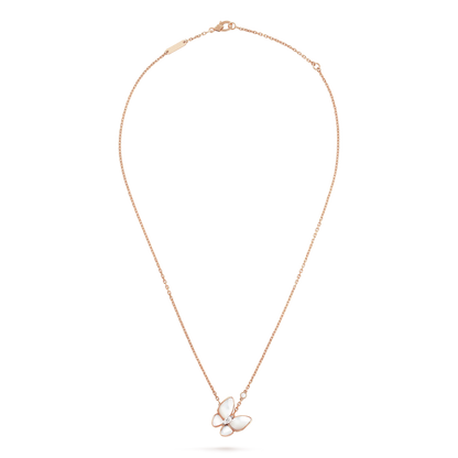 [⭐JeweliWhal]COLLIER DIAMANT PAPILLON NACRE