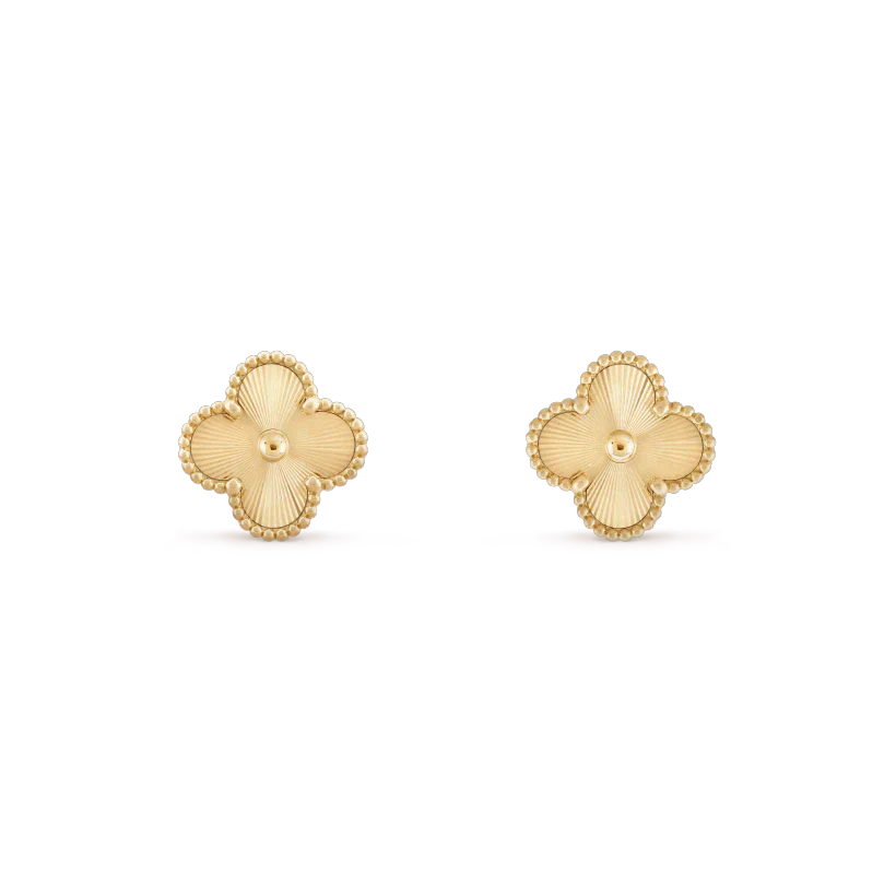 [⭐JeweliWhal]CLOVER MINI 9.5MM LASER EARRINGS