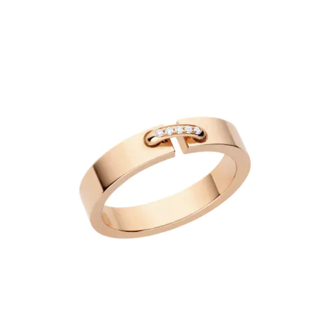 [⭐JeweliWhal]BAGUE DIAMANT 4MM À MAILLONS ALLIANCE VIDENCE