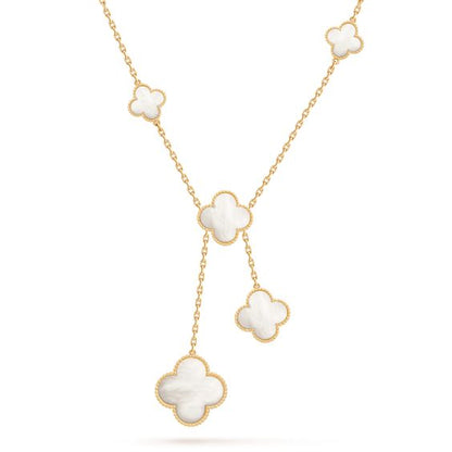 [⭐JeweliWhal]COLLIER TRÈFLE NACRE 6 MOTIFS