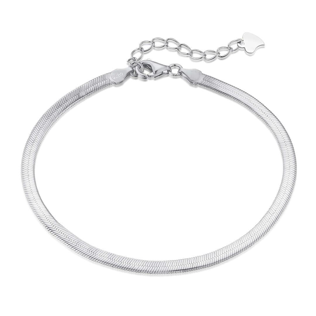 [Tonmkive Bijoux]Collier plat Serpent Os Chaîne Lame
