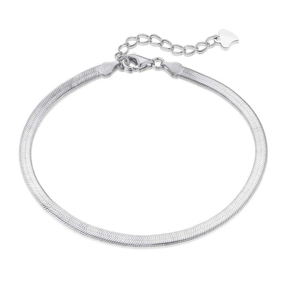 [Tonmkive Bijoux]Collier plat Serpent Os Chaîne Lame