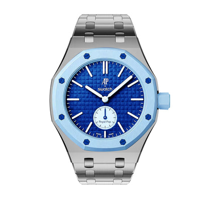 Oak Pop Exclusive Silver Steel Strap