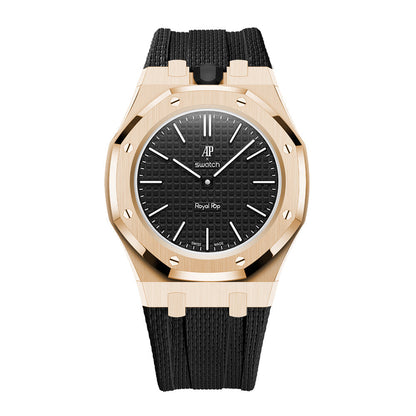 Steel Case & Fluoroelastomer Strap Full‑wrap Embedded Watch Band