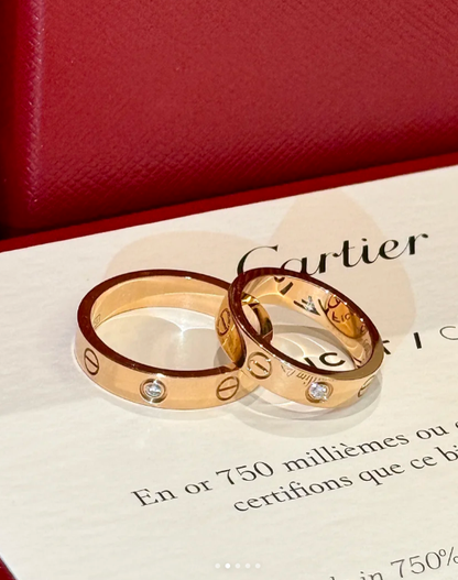 [⭐JeweliWhal]BAGUE LOVE 4MM 1 DIAMANT