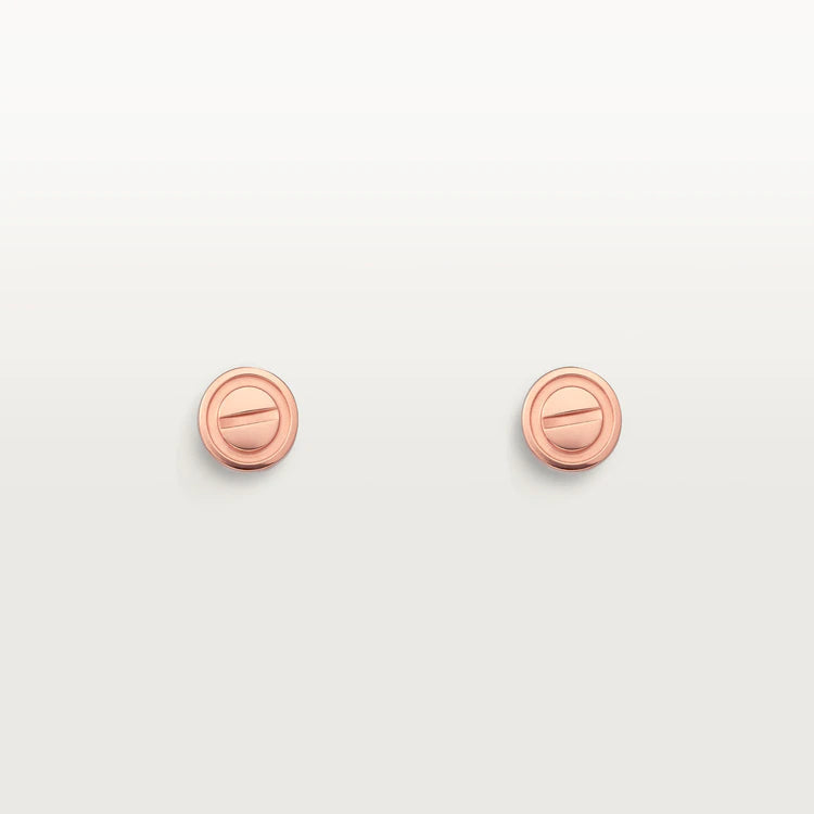 [⭐JeweliWhal]LOVE EARRINGS PINK GOLD 10MM