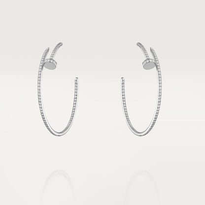 [⭐JeweliWhal]BOUCLES D'OREILLES JUSTE TOUT DIAMANTS 1,8MM