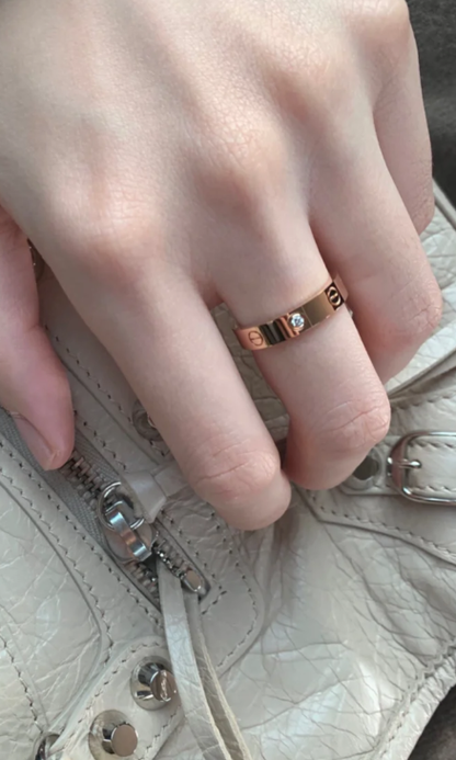 [⭐JeweliWhal]BAGUE LOVE 4MM 1 DIAMANT