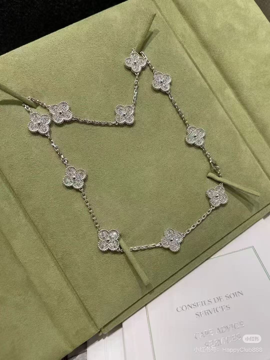 [⭐JeweliWhal]CLOVER 10 MOTIFS COLLIER TOUT DIAMANT
