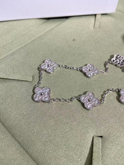 [⭐JeweliWhal]CLOVER 10 MOTIFS COLLIER TOUT DIAMANT