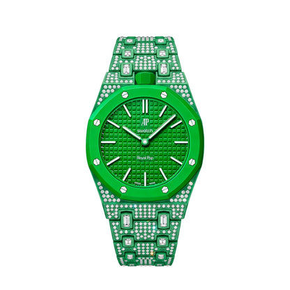 Royal Oak Pop Exclusive Bioceramic Case & Bioceramic Strap Full Diamond