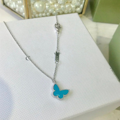 [⭐JeweliWhal]BRACELET PAPILLON TURQUOISE ARGENT