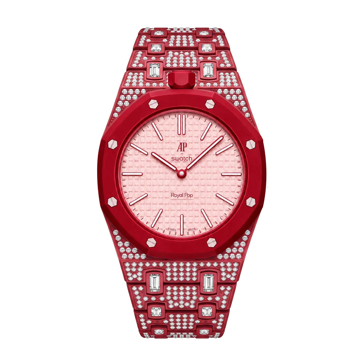 Royal Oak Pop Exclusive Bioceramic Case & Bioceramic Strap Full Diamond