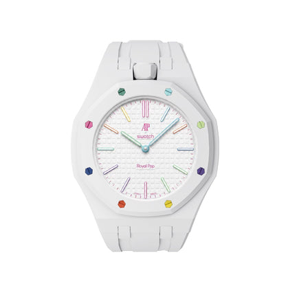 Oak Pop Exclusive  White Silicone Strap