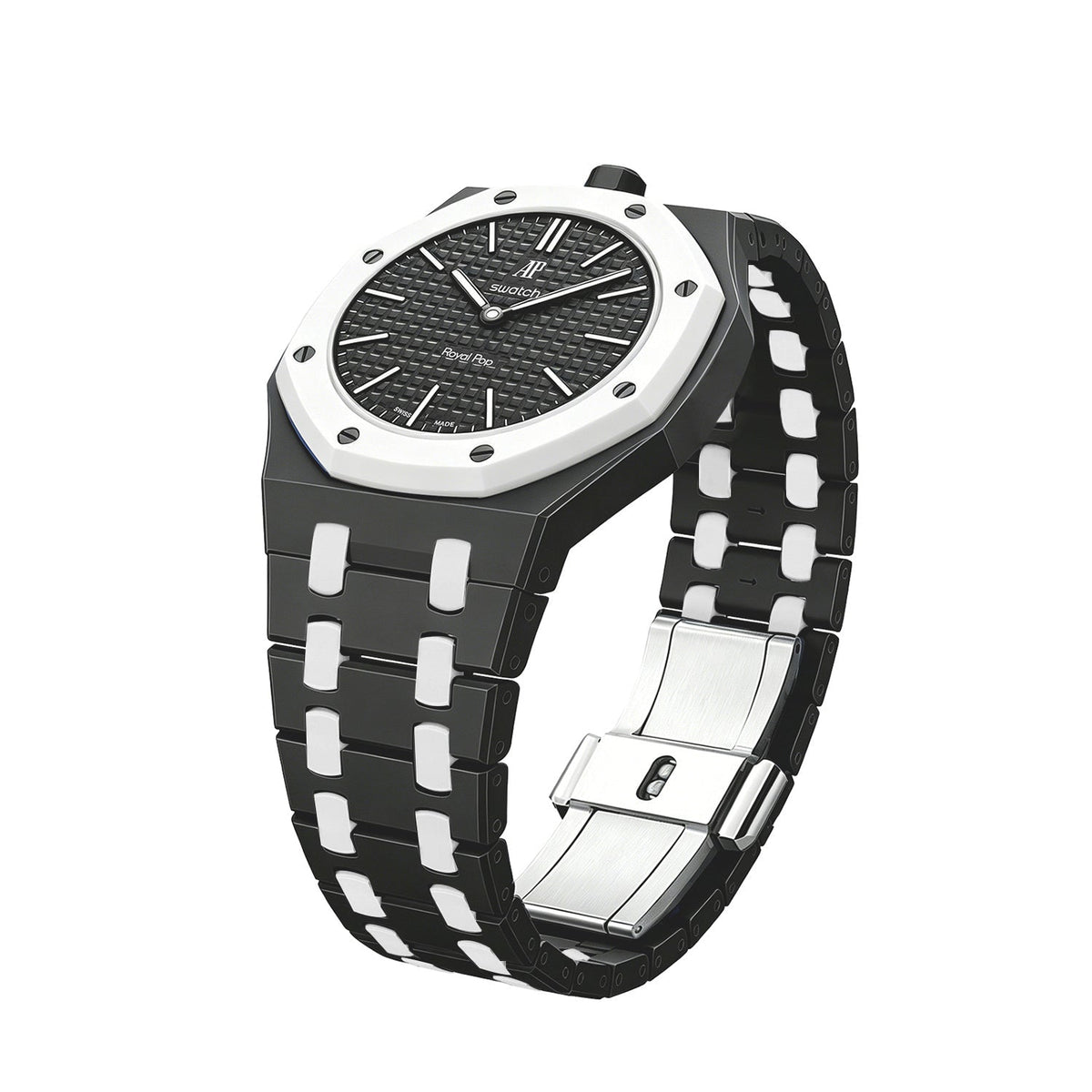 Oak Pop Exclusive Black And White Bioceramic Strap