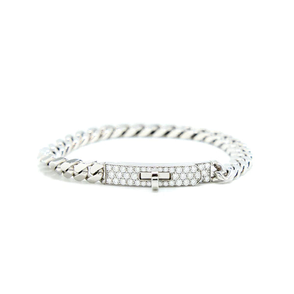 [⭐JeweliWhal]BRACELET DIAMANT ARGENT CHAÎNE KELLY