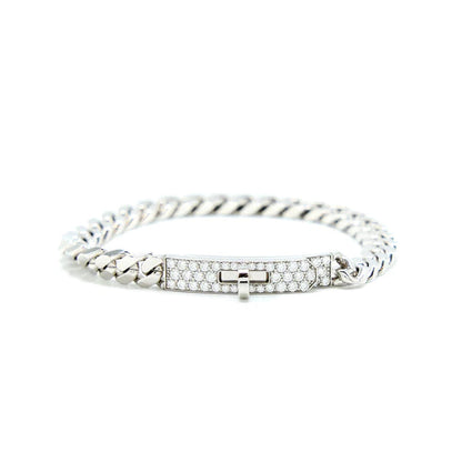 [⭐JeweliWhal]BRACELET DIAMANT ARGENT CHAÎNE KELLY