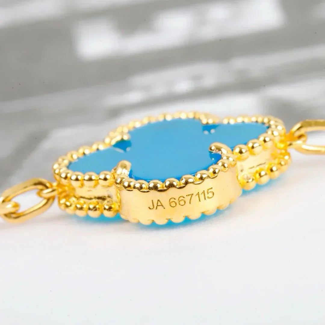[⭐JeweliWhal] CLOVER 5 MOTIF TURQUOISE BRACELET COLLECTION