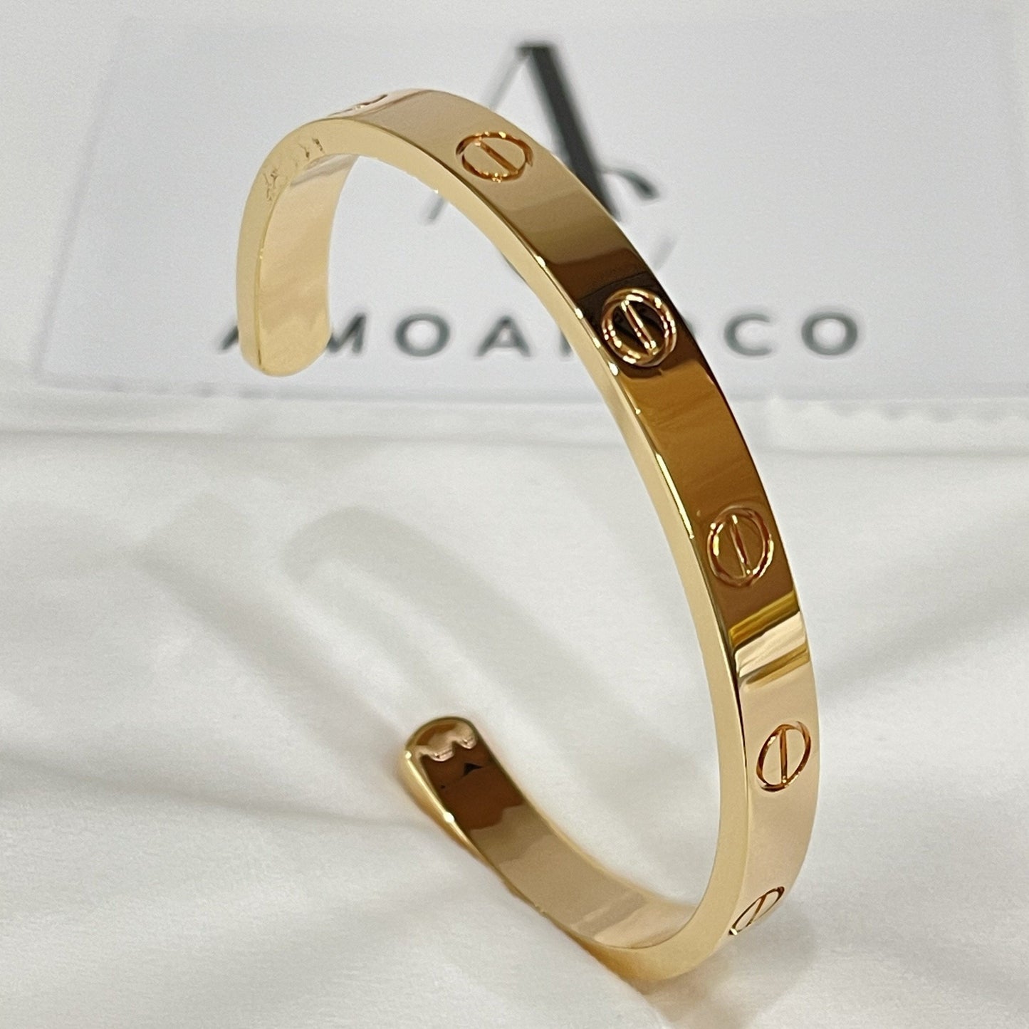 [⭐JeweliWhal]BRACELET D'AMOUR 6.1MM CUFF OUVERT