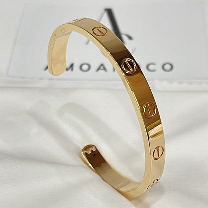 [⭐JeweliWhal]BRACELET D'AMOUR 6.1MM CUFF OUVERT