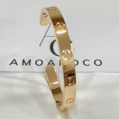 [⭐JeweliWhal]BRACELET D'AMOUR 6.1MM CUFF OUVERT