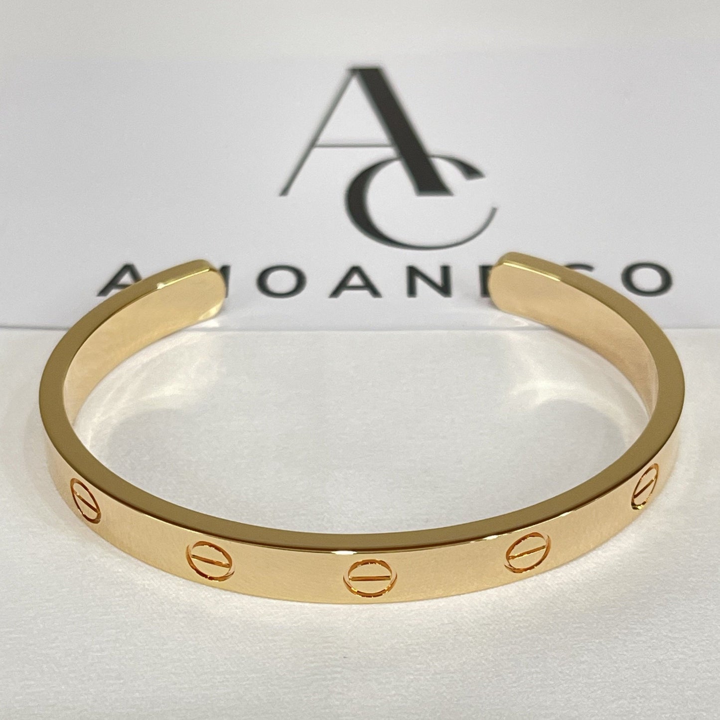 [⭐JeweliWhal]BRACELET D'AMOUR 6.1MM CUFF OUVERT