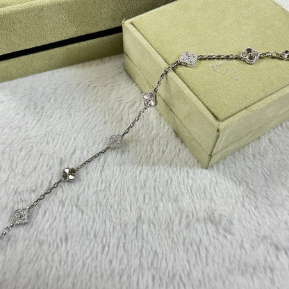 [⭐JeweliWhal]BRACELET CLOVER 6 MOTIFS DIAMANT LASER