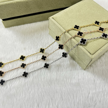 [⭐JeweliWhal]BRACELET CLOVER 6 MOTIFS ONYX