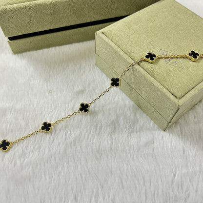 [⭐JeweliWhal]BRACELET CLOVER 6 MOTIFS ONYX