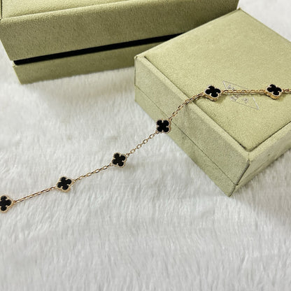 [⭐JeweliWhal]BRACELET CLOVER 6 MOTIFS ONYX