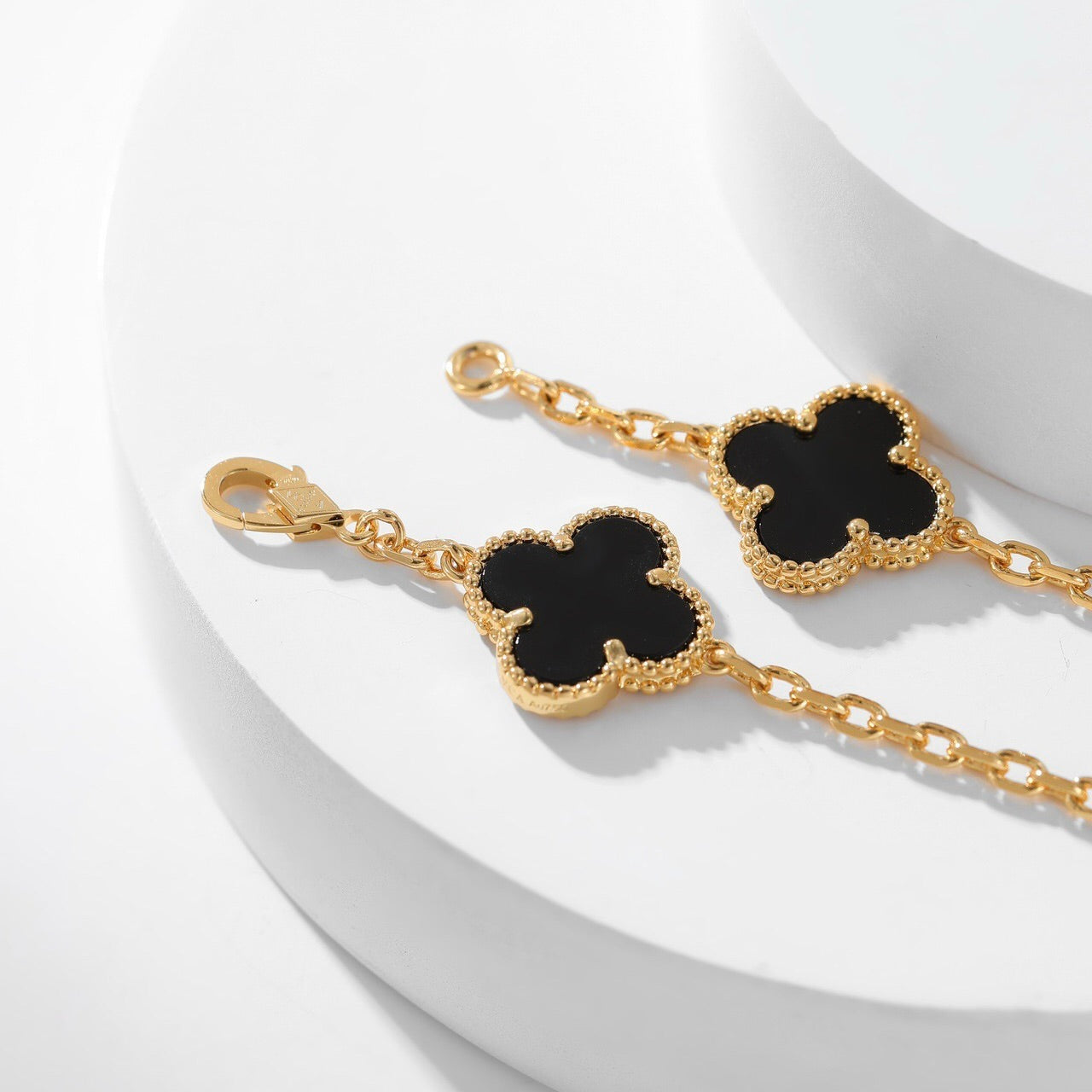 [⭐JeweliWhal]COLLIER ONYX 10 MOTIFS TRÈFLE
