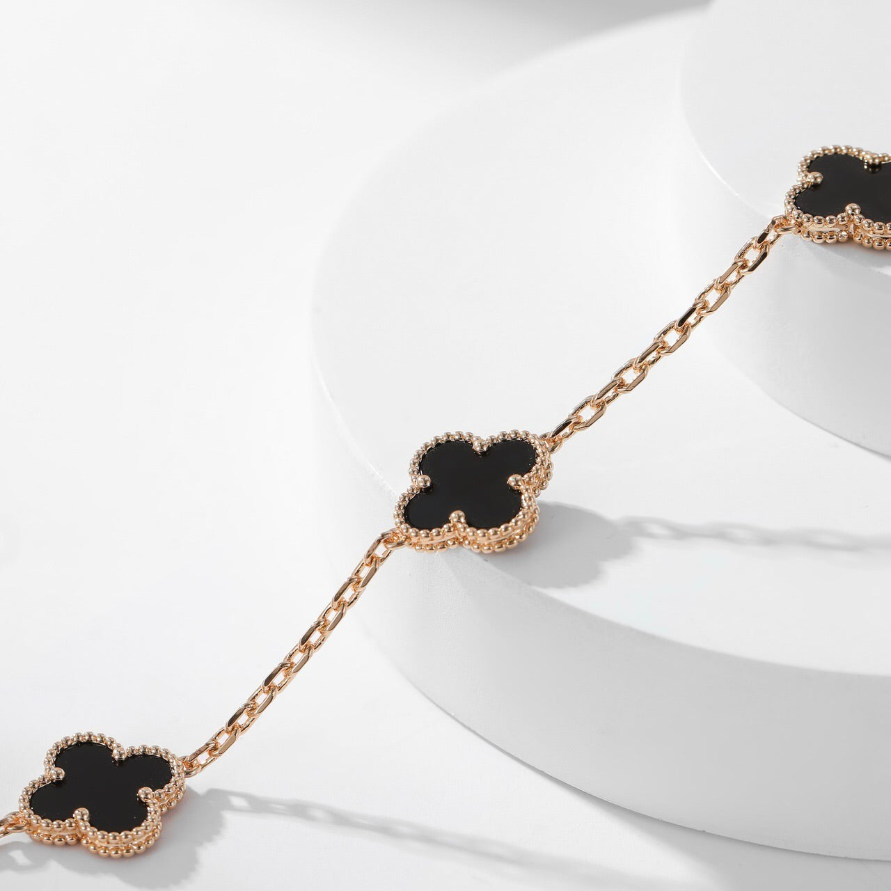 [⭐JeweliWhal]COLLIER ONYX 10 MOTIFS TRÈFLE