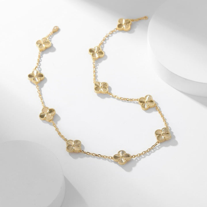 [⭐JeweliWhal]COLLIER CLOVER 10 MOTIFS DÉCOUPÉS AU LASER