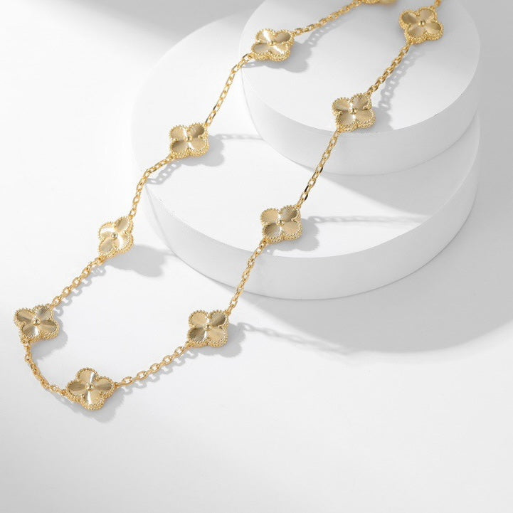 [⭐JeweliWhal]COLLIER CLOVER 10 MOTIFS DÉCOUPÉS AU LASER