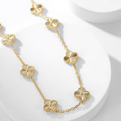 [⭐JeweliWhal]COLLIER CLOVER 10 MOTIFS DÉCOUPÉS AU LASER