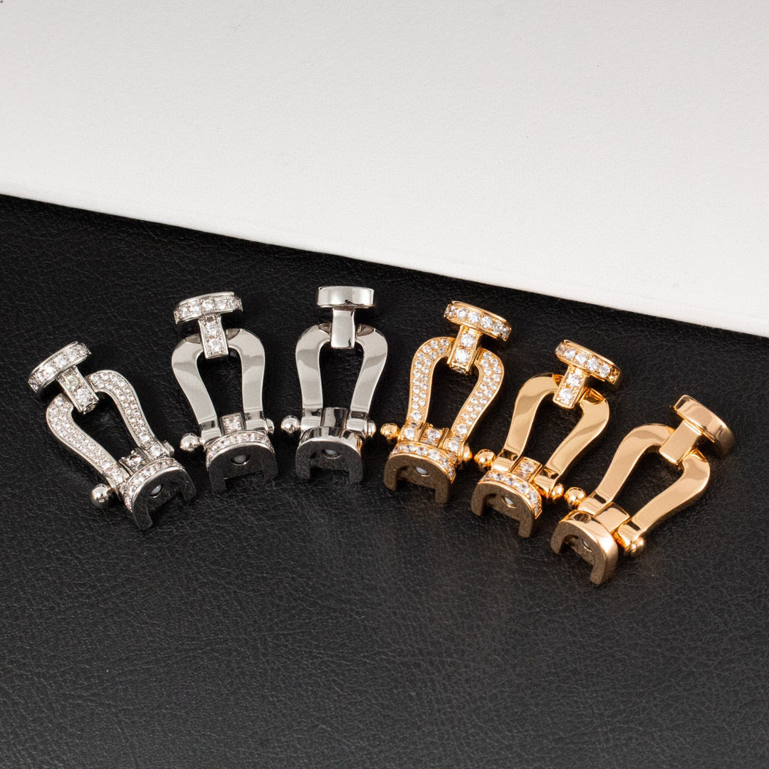 [⭐JeweliWhal]FORCE LARGE HORSESHOE FULL DIAMOND BRACELET ROSE GOLD