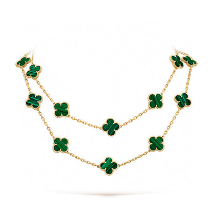 [⭐JeweliWhal]TRÈFLE 20 MOTIFS MALACHITE DORÉ
