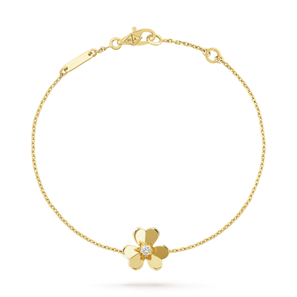 [⭐JeweliWhal]BRACELET FRIVOLE FLEUR OR MALACHITE ROSE