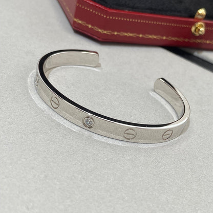 [⭐JeweliWhal]BRACELET D'AMOUR 6.1MM 1 DIAMANT OUVERT