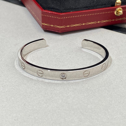[⭐JeweliWhal]BRACELET D'AMOUR 6.1MM 1 DIAMANT OUVERT