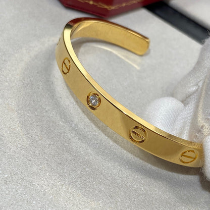 [⭐JeweliWhal]BRACELET D'AMOUR 6.1MM 1 DIAMANT OUVERT