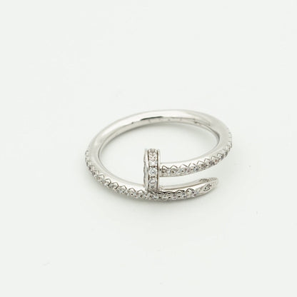 [⭐JeweliWhal]JUSTE BAGUE 1.8MM ARGENT DIAMANTS