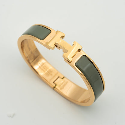 [⭐JeweliWhal]BRACELET H BLEU VERT 12MM