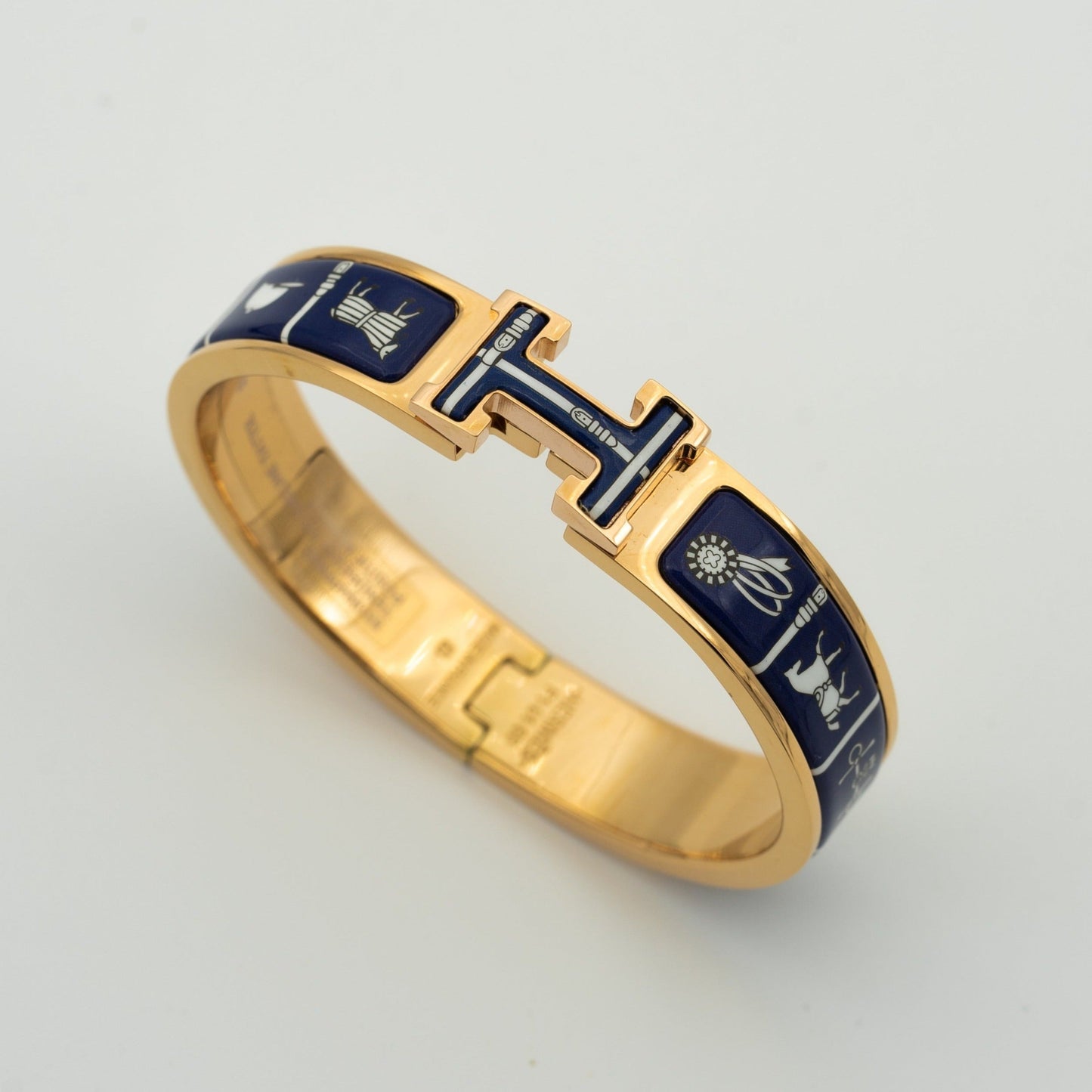 [⭐JeweliWhal]BRACELET H EN CÉRAMIQUE BLEUE
