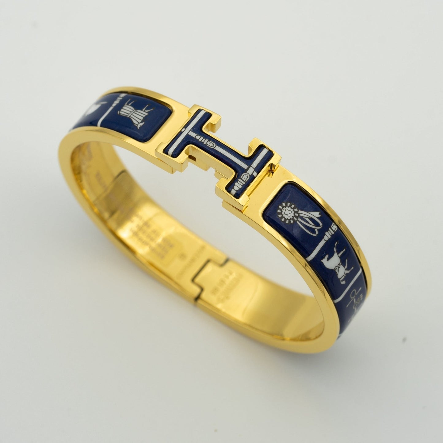[⭐JeweliWhal]BRACELET H EN CÉRAMIQUE BLEUE